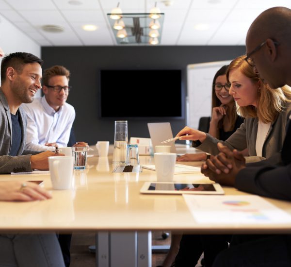 Group of young executives having a meeting Group of young executives having a meeting in a conference room